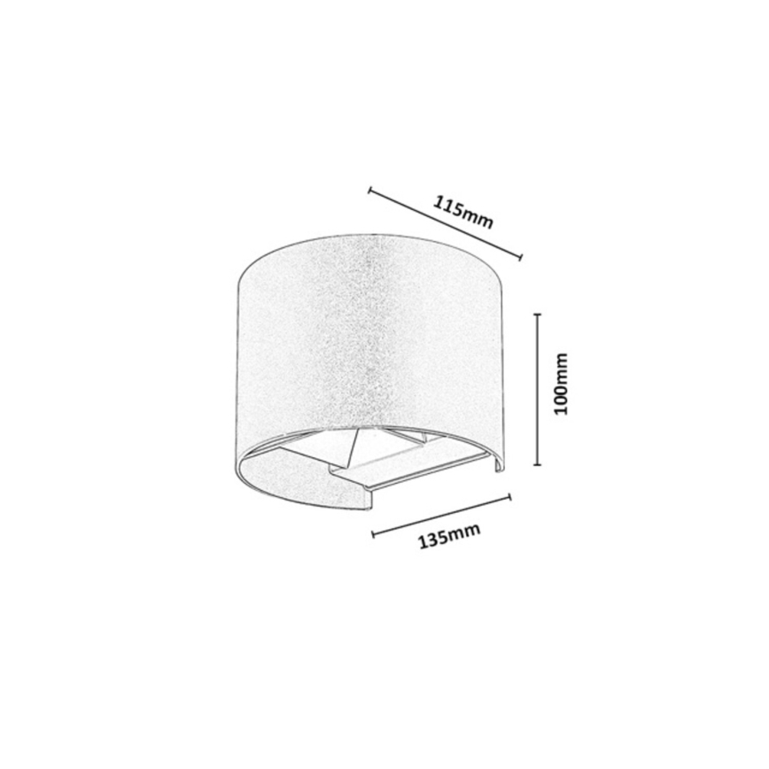 Rabalux - LED Zewnętrzna lampa ścienna LED/5W/230V 2700/4000/6500K IP54 beżowa