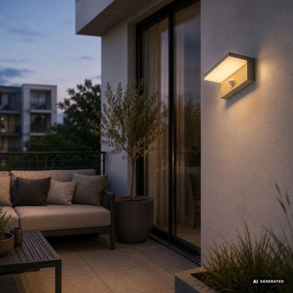 Rabalux - Lampa ścienna zewnętrzna LED z czujnikiem LED/9W/230V IP54 beżowa