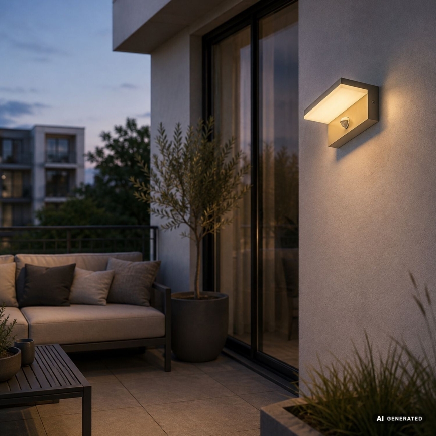 Rabalux - Lampa ścienna zewnętrzna LED z czujnikiem LED/9W/230V IP54 beżowa