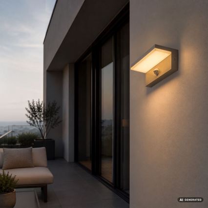 Rabalux - Lampa ścienna zewnętrzna LED z czujnikiem LED/9W/230V IP54 beżowa