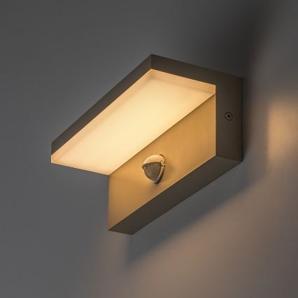 Rabalux - Lampa ścienna zewnętrzna LED z czujnikiem LED/9W/230V IP54 beżowa