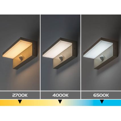 Rabalux - Lampa ścienna zewnętrzna LED z czujnikiem LED/9W/230V IP54 beżowa