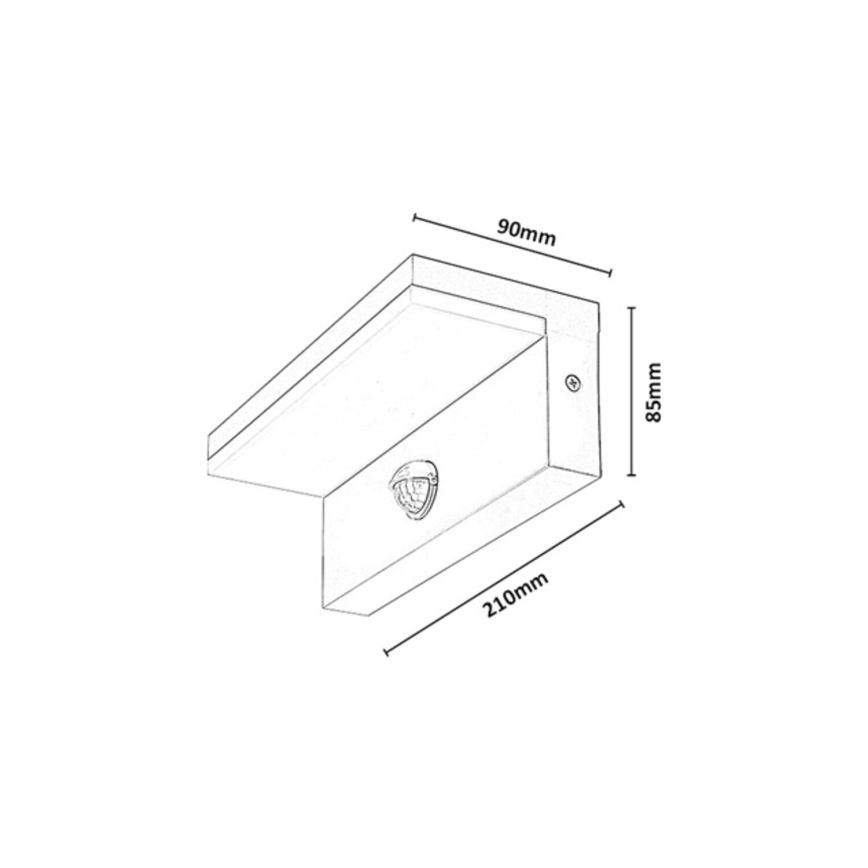 Rabalux - Lampa ścienna zewnętrzna LED z czujnikiem LED/9W/230V IP54 beżowa