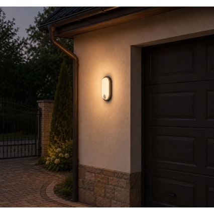 Rabalux - LED Zewnętrzna lampa sufitowa z czujnikiem LED/15W/230V IP65 czarna