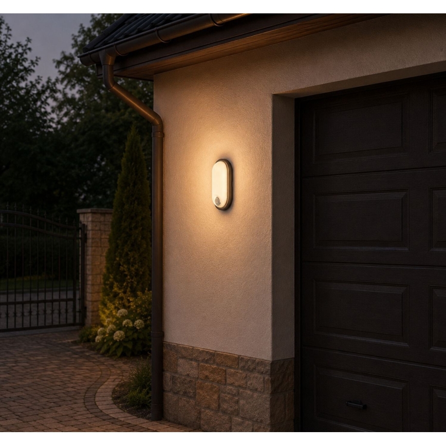 Rabalux - LED Zewnętrzna lampa sufitowa z czujnikiem LED/15W/230V IP65 czarna