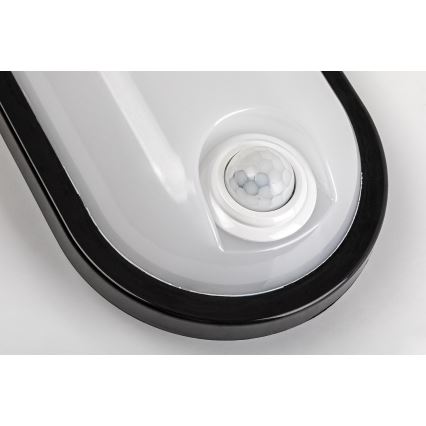 Rabalux - LED Zewnętrzna lampa sufitowa z czujnikiem LED/15W/230V IP65 czarna