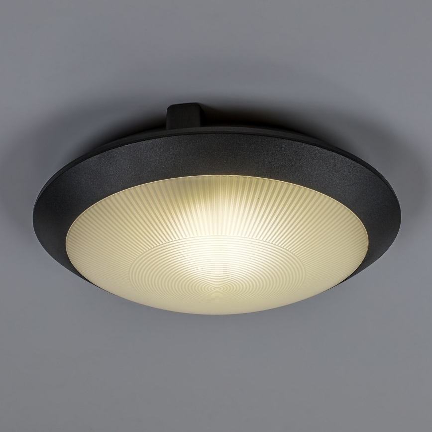 Rabalux - Zewnętrzna lampa sufitowa z czujnikiem ruchu 1xE27/9W/230V IP65 śr. 30 cm czarna
