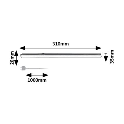 Rabalux - LED Oświetlenie blatu kuchennego LED/4W/230V 3000/4000K biały