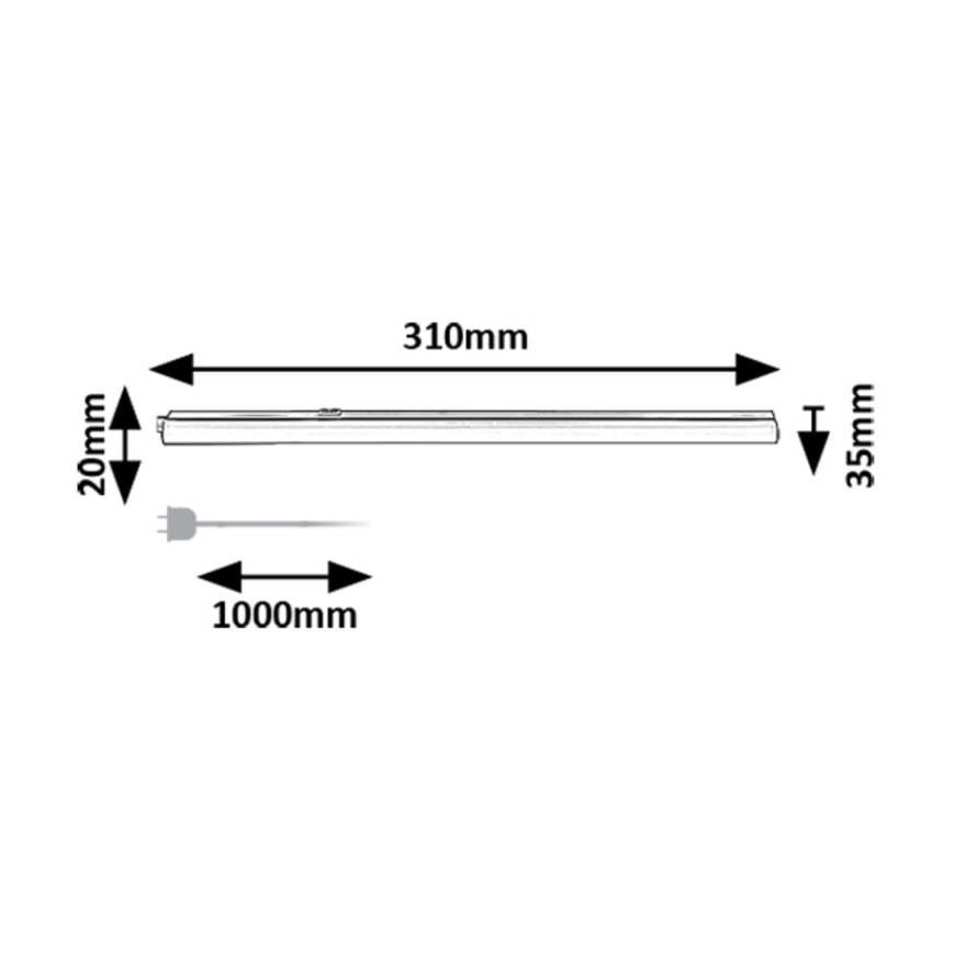 Rabalux - LED Oświetlenie blatu kuchennego LED/4W/230V 3000/4000K biały