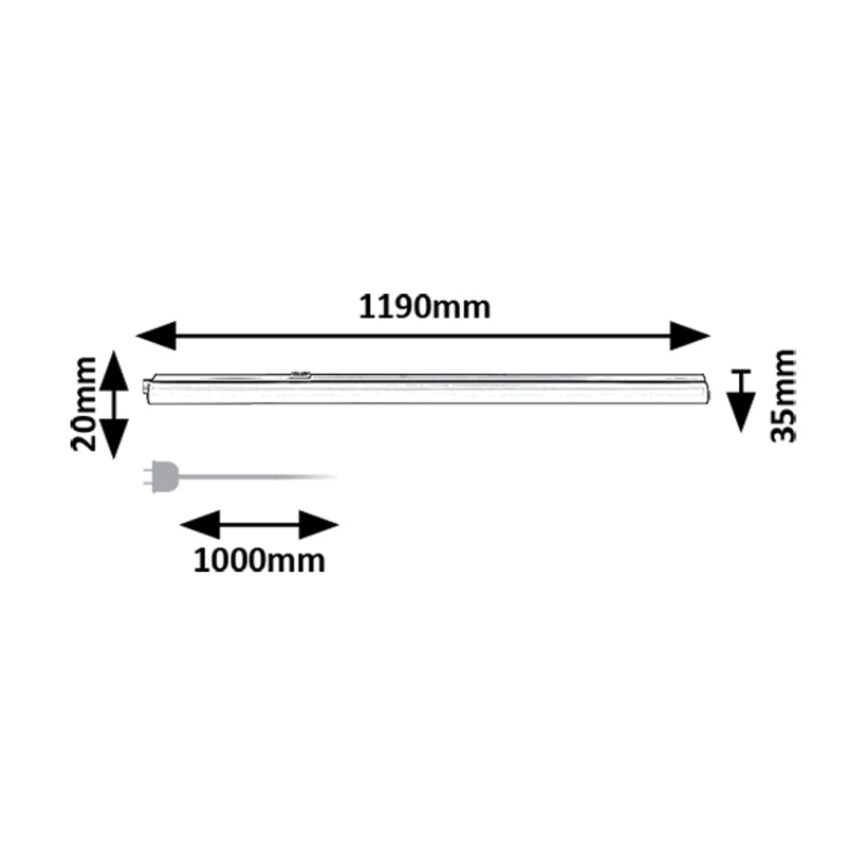Rabalux - LED Oświetlenie blatu kuchennego LED/16W/230V 3000/4000K biały