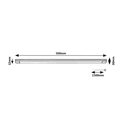 Rabalux - Ściemnialne oświetlenie blatu kuchennego z czujnikiem LED/8W/230V 3000K 50 cm