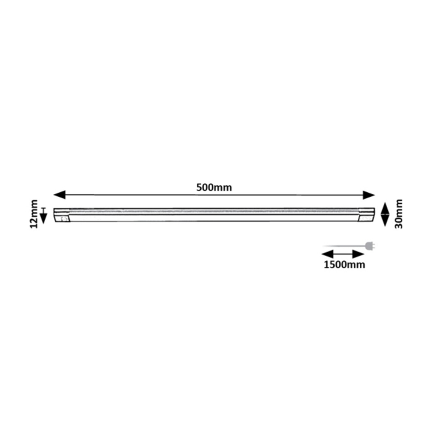 Rabalux - Ściemnialne oświetlenie blatu kuchennego z czujnikiem LED/8W/230V 3000K 50 cm