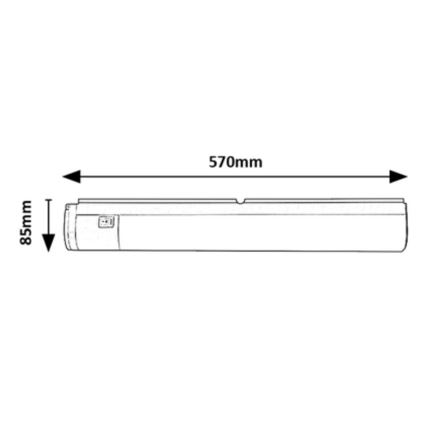 Rabalux - LED Oświetlenie blatu kuchennego z gniazdem LED/17W/230V 4000K IP44 białe 57 cm