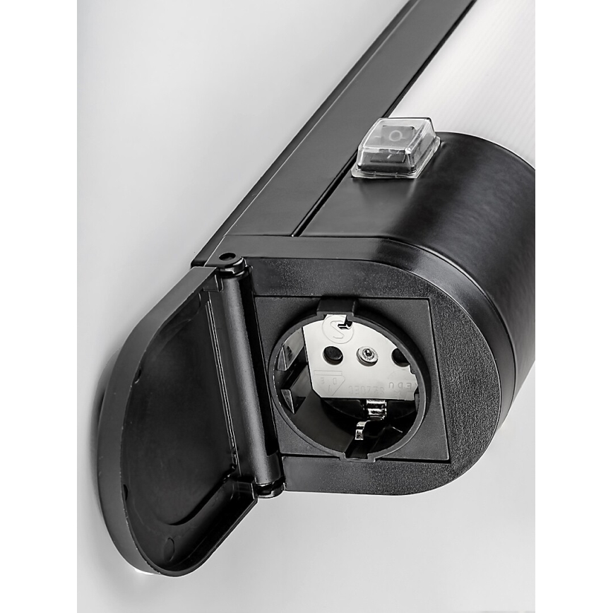Rabalux - LED Oświetlenie blatu kuchennego z gniazdkiem LED/20W/230V 4000K IP44 czarne 87 cm