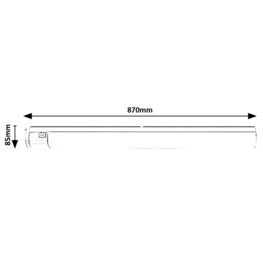 Rabalux - LED Oświetlenie blatu kuchennego z gniazdkiem LED/20W/230V 4000K IP44 czarne 87 cm