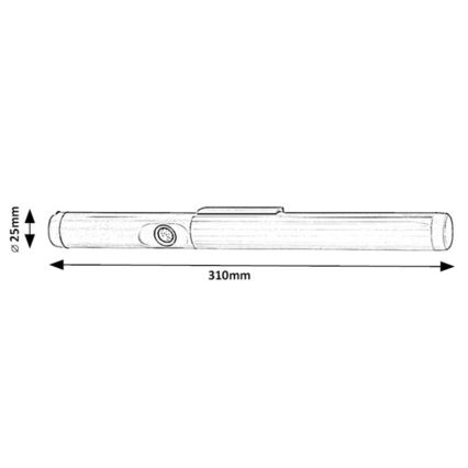 Rabalux - LED Oświetlenie blatu kuchennego z czujnikiem LED/3W/3,7V 4000K 1800 mAh