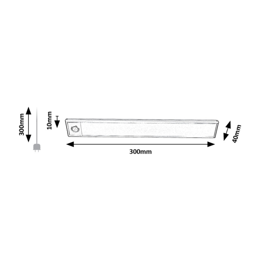 Rabalux - LED Oprawa podszafkowa do ładowania z czujnikiem LED/2W/3,7V 4000K