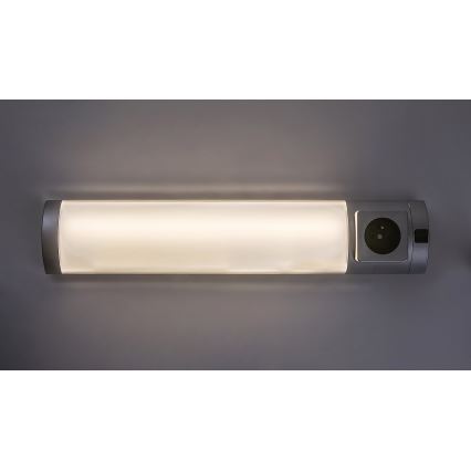 Rabalux - LED Oświetlenie blatu kuchennego z gniazdem LED/5W/230V 4000K 45 cm srebrny