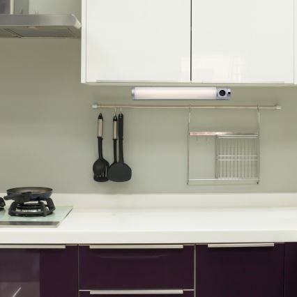 Rabalux - LED Oświetlenie blatu kuchennego z gniazdem LED/8W/230V 4000K 68 cm srebrny