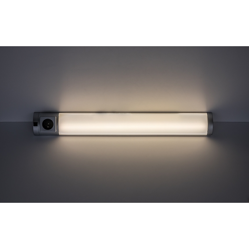 Rabalux - LED Oświetlenie blatu kuchennego z gniazdem LED/8W/230V 4000K 68 cm srebrny