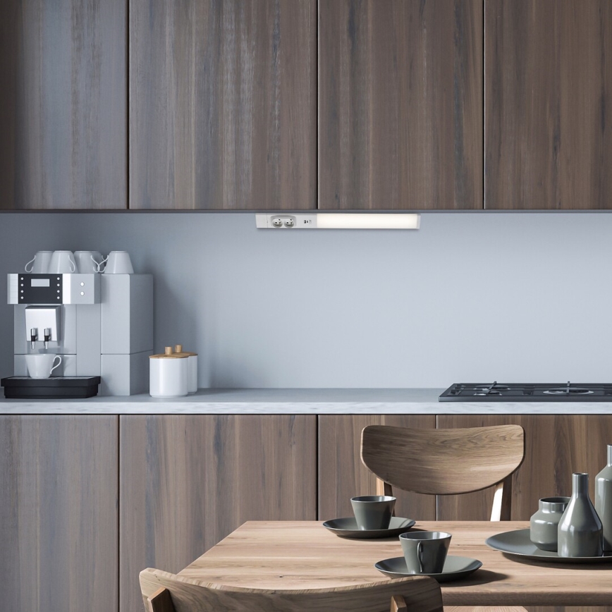 Rabalux - LED Oświetlenie blatu kuchennego z gniazdami LED/18W/230V 4000K 60 cm biały