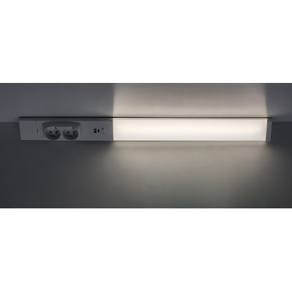 Rabalux - LED Oświetlenie blatu kuchennego z gniazdami LED/18W/230V 4000K 60 cm biały