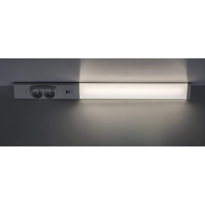 Rabalux - LED Oświetlenie blatu kuchennego z gniazdami LED/18W/230V 4000K 60 cm biały
