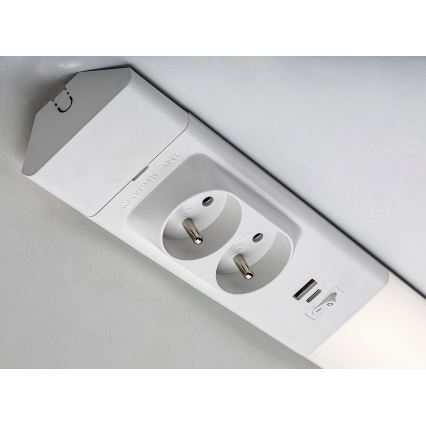 Rabalux - LED Oświetlenie blatu kuchennego z gniazdami LED/18W/230V 4000K 60 cm biały
