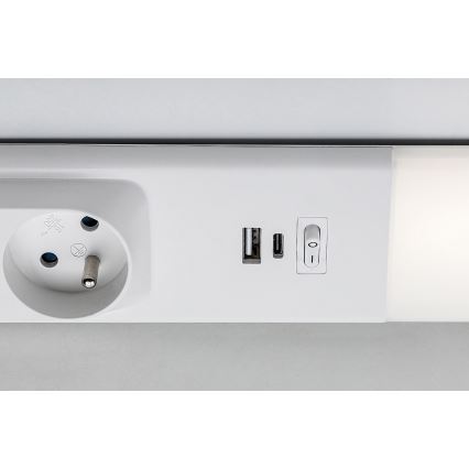 Rabalux - LED Oświetlenie blatu kuchennego z gniazdami LED/18W/230V 4000K 60 cm biały