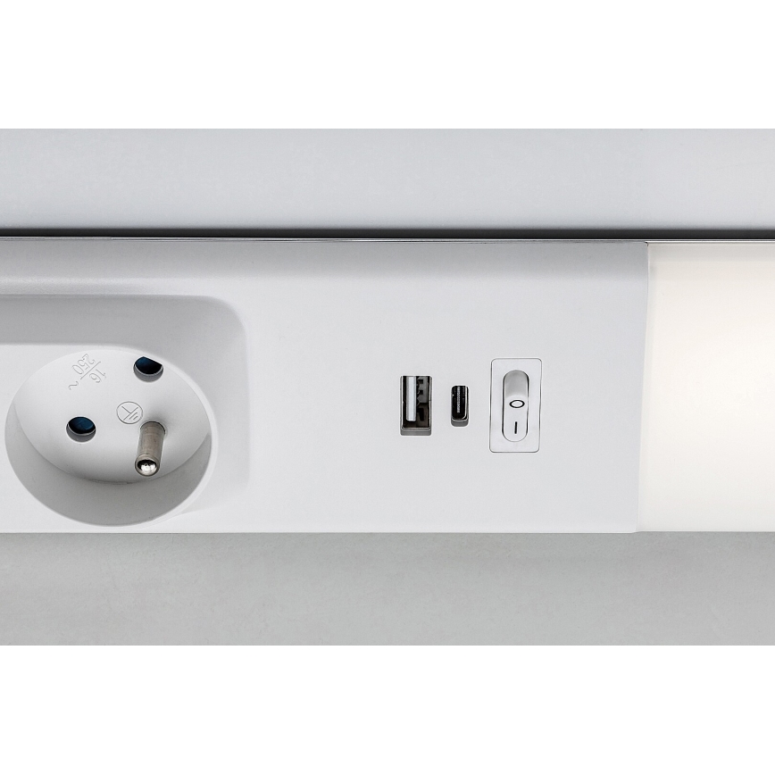 Rabalux - LED Oświetlenie blatu kuchennego z gniazdami LED/18W/230V 4000K 60 cm biały