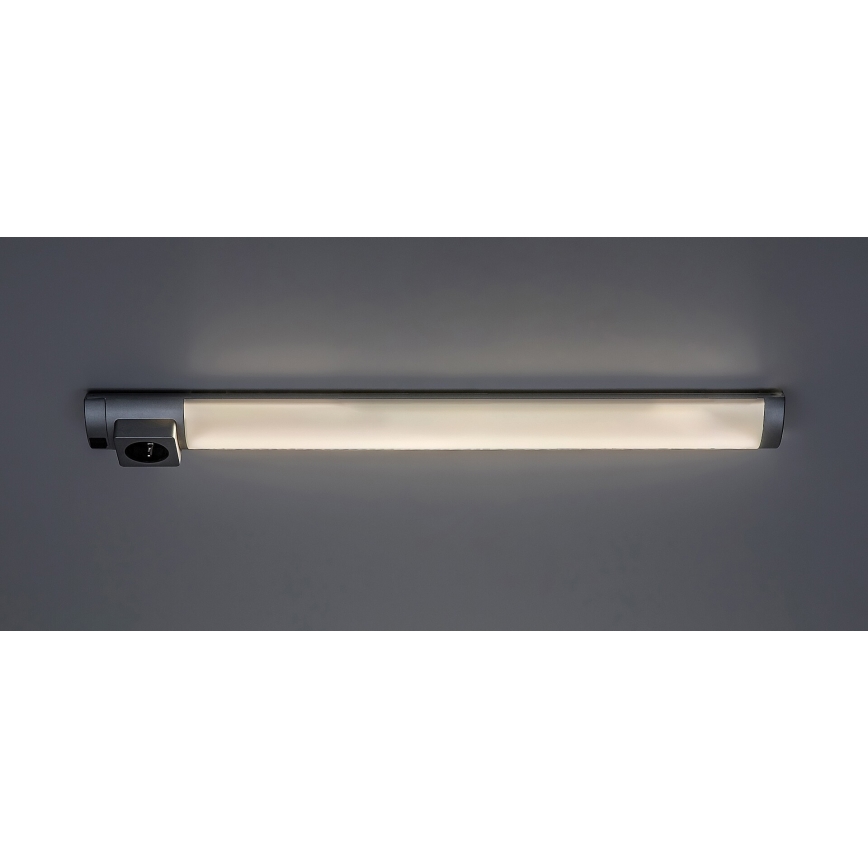 Rabalux - LED Oświetlenie blatu kuchennego z gniazdem LED/8W/230V 4000K 68 cm matowy chrom