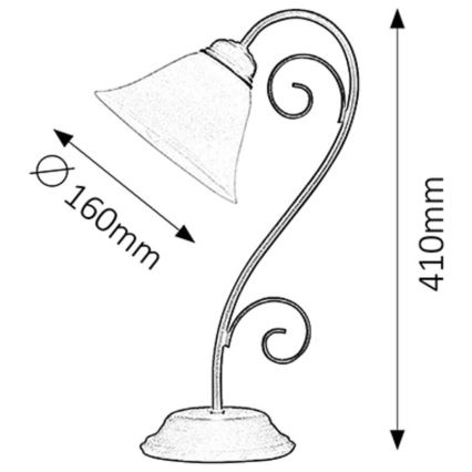 Rabalux 7812 - Lampa stołowa ATHEN 1xE14/40W/230V