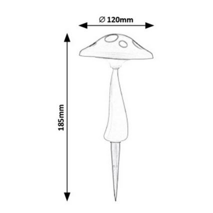 Rabalux - LED Zewnętrzne oświetlenie z czujnikiem LED/0,06W/1xAA IP44