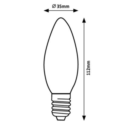 Rabalux - LED Żarówka C35 E14/2W/230V 3000K Klasa energetyczna A