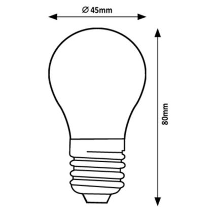 Rabalux - LED Żarówka G45 E27/2W/230V 3000K Klasa energetyczna A