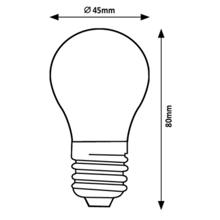 Rabalux - LED Żarówka G45 E27/2W/230V 3000K Klasa energetyczna A