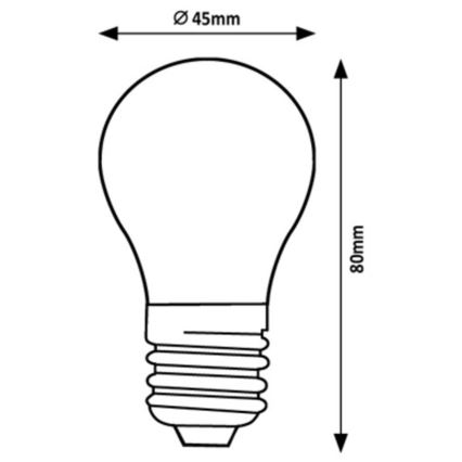 Rabalux - LED Żarówka G45 E27/2W/230V 4000K Klasa energetyczna A