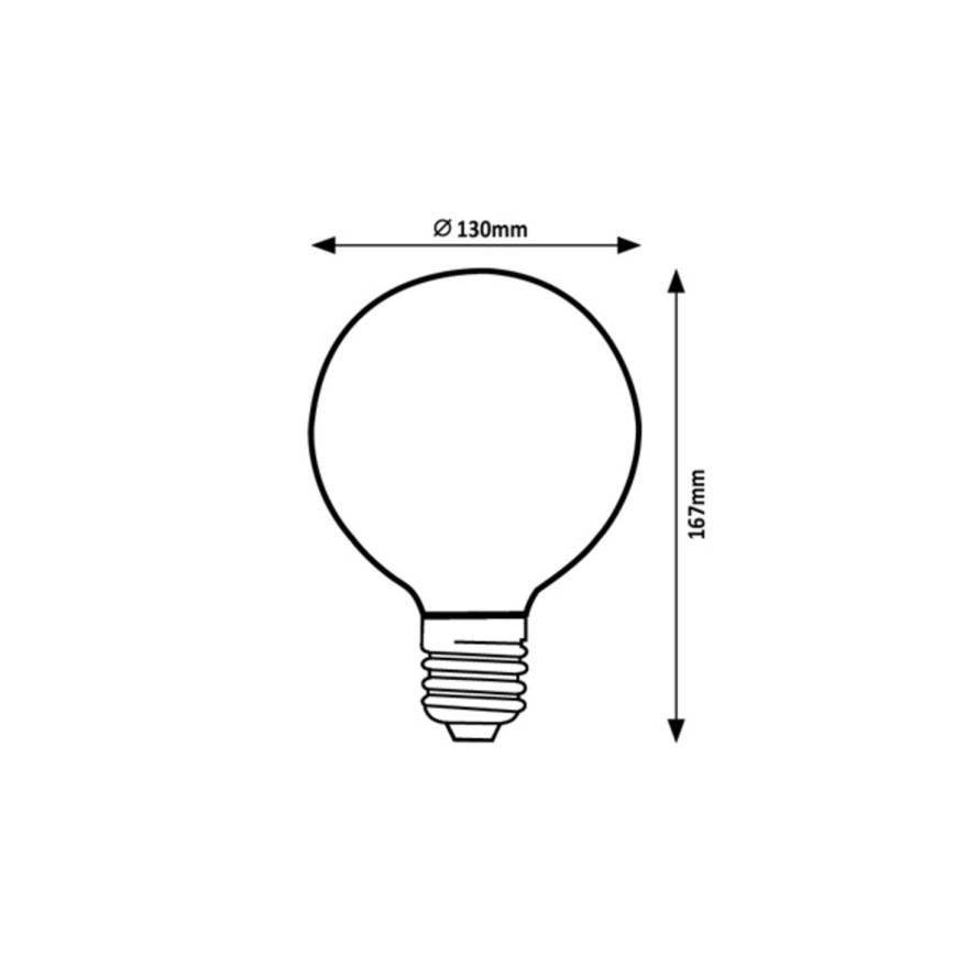 Rabalux - LED Żarówka dekoracyjna G125 E27/3W/230V 1800K