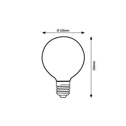 Rabalux - LED Żarówka G125 E27/5W/230V 1800K