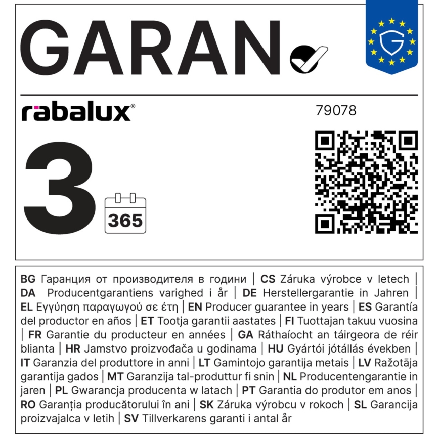 Rabalux - LED Żarówka T30 E27/2W/230V 1800K