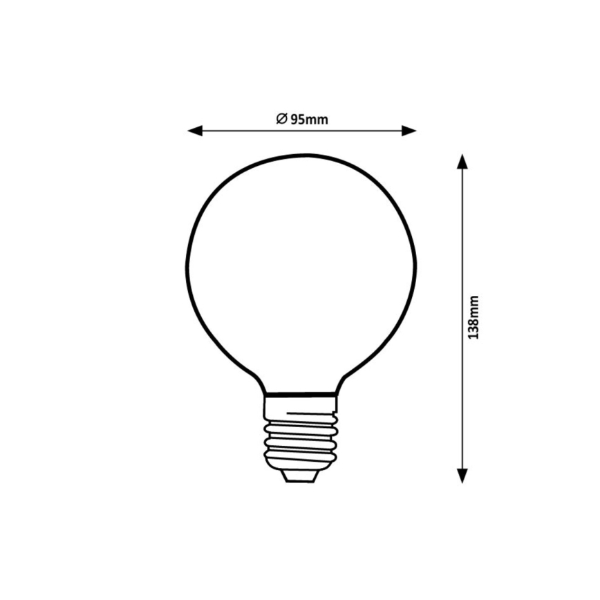 Rabalux - LED Żarówka FILAMENT G95 E27/7W/230V 4000K