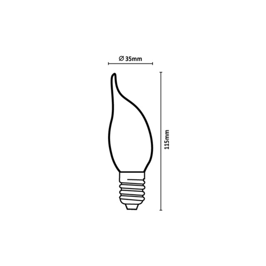Rabalux - LED Żarówka FILAMENT CF35 E14/6W/230V 4000K
