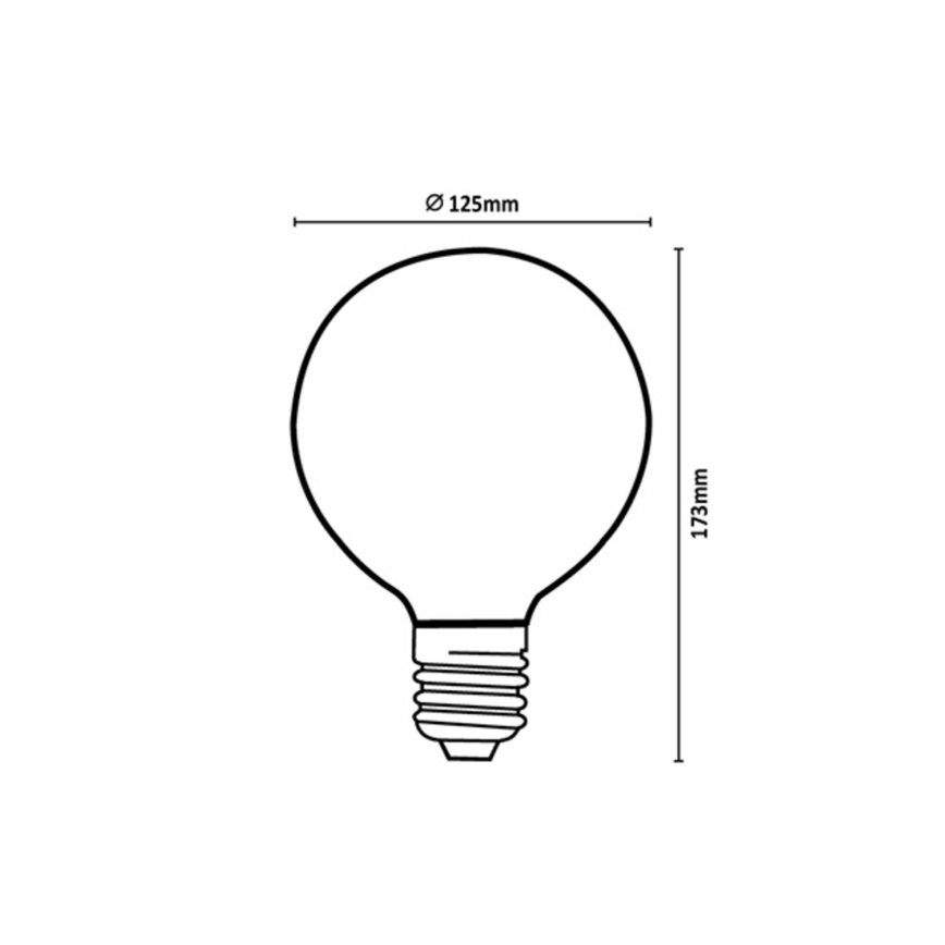 Rabalux - LED Żarówka FILAMENT G125 E27/6W/230V 4000K
