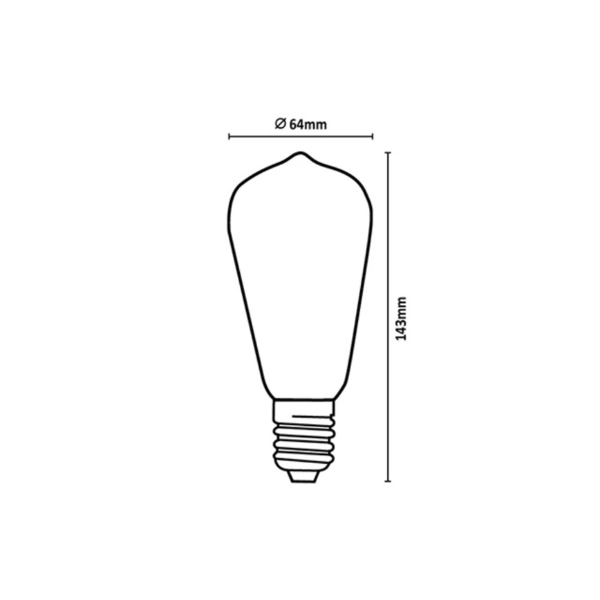 Rabalux - LED Żarówka FILAMENT ST64 E27/10W/230V 3000K