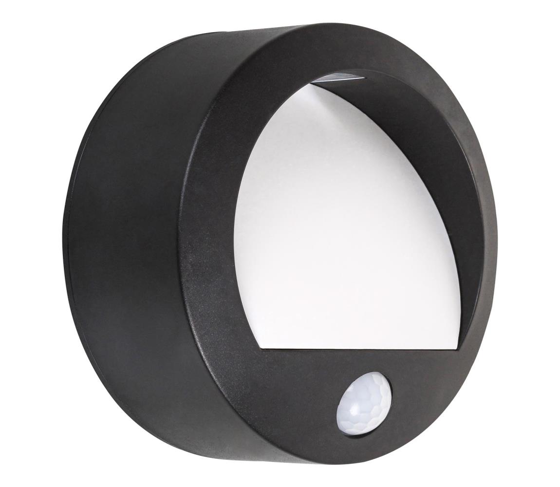 Rabalux 7969 - LED Kinkiet zewnętrzny z czujnikiem AMARILLO LED/1,5W/3xAA IP44 czarny