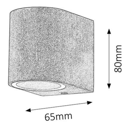 Rabalux - Kinkiet zewnętrzny 1xGU10/35W/230V