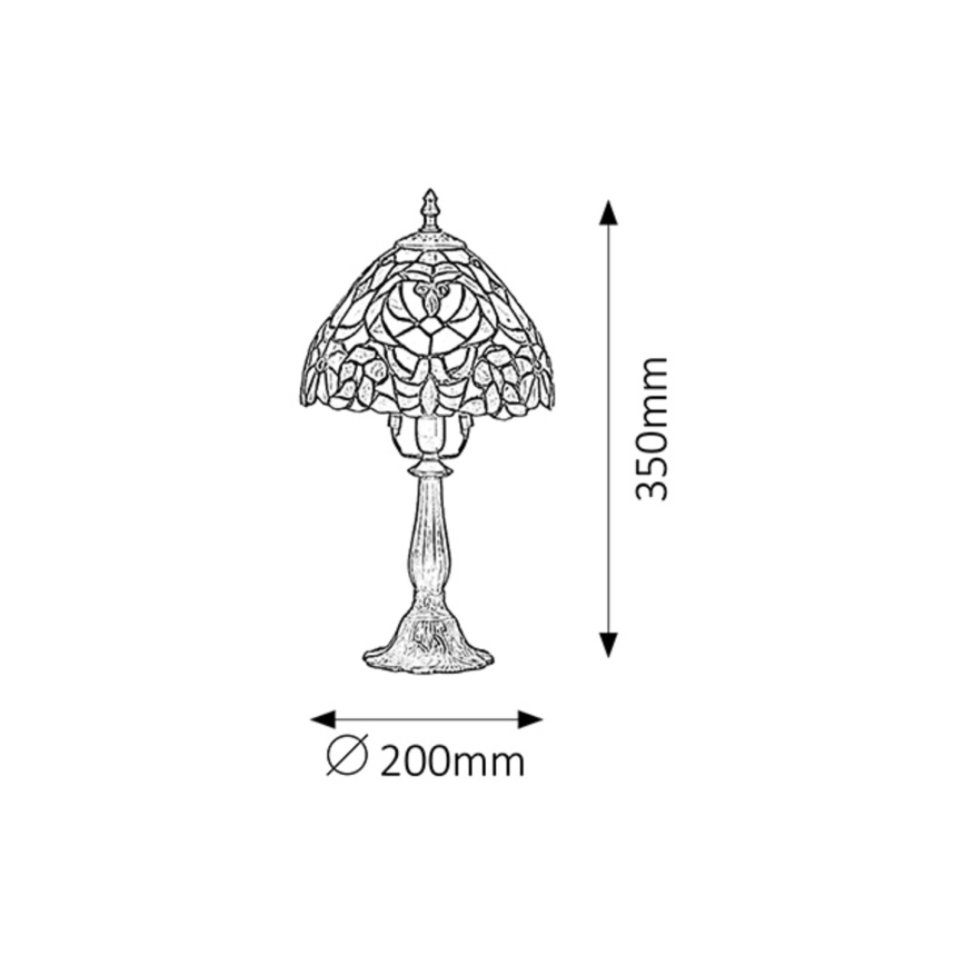 Rabalux - Tiffany lampa stołowa 1xE14/40W/230V