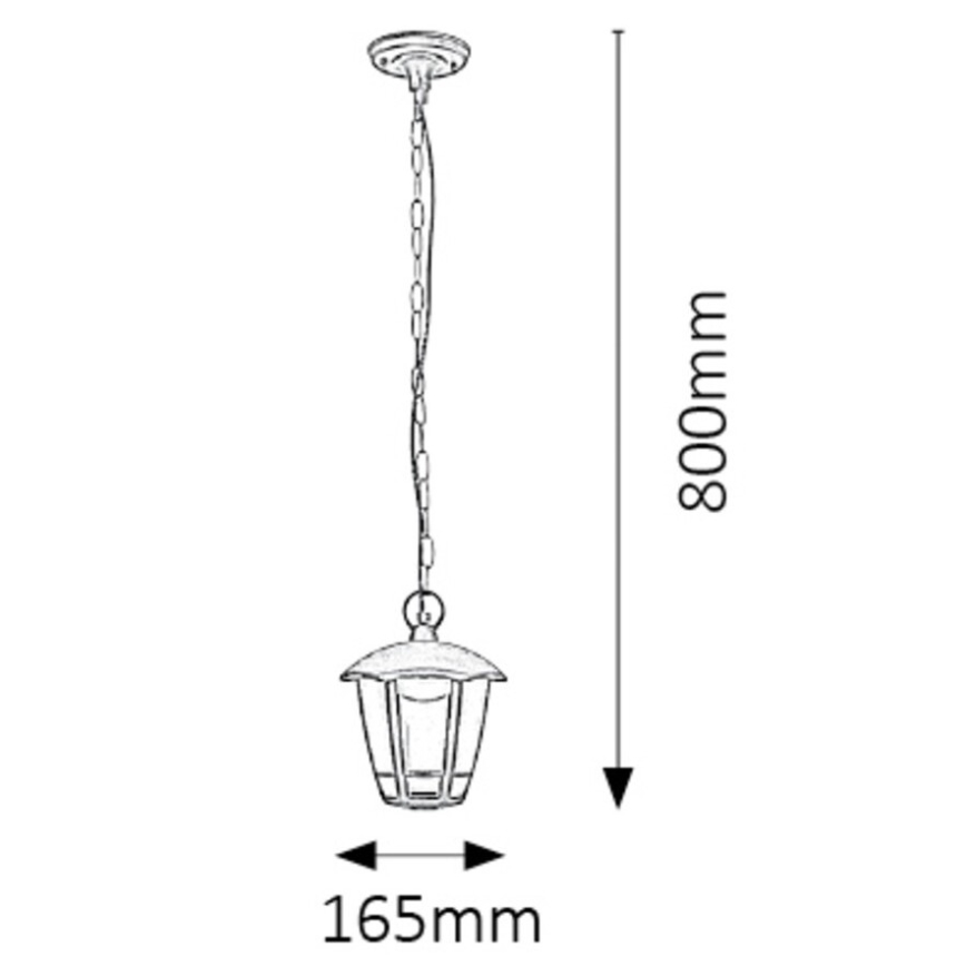 Rabalux - LED Zewnętrzna lampa wisząca LED/8W/230V IP44