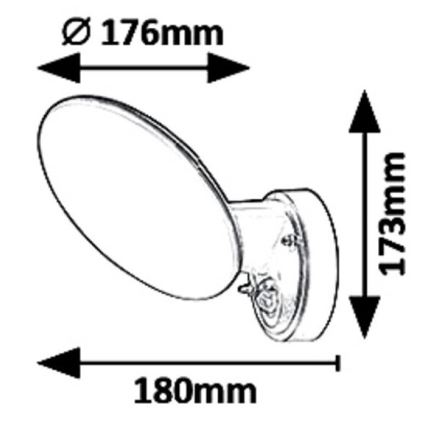 Rabalux 8135 - LED Kinkiet zewnętrzny z czujnikiem VARNA LED/12W/230V IP54