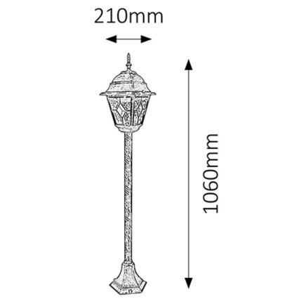 Rabalux - Lampa zewnętrzna 1xE27/60W/230V